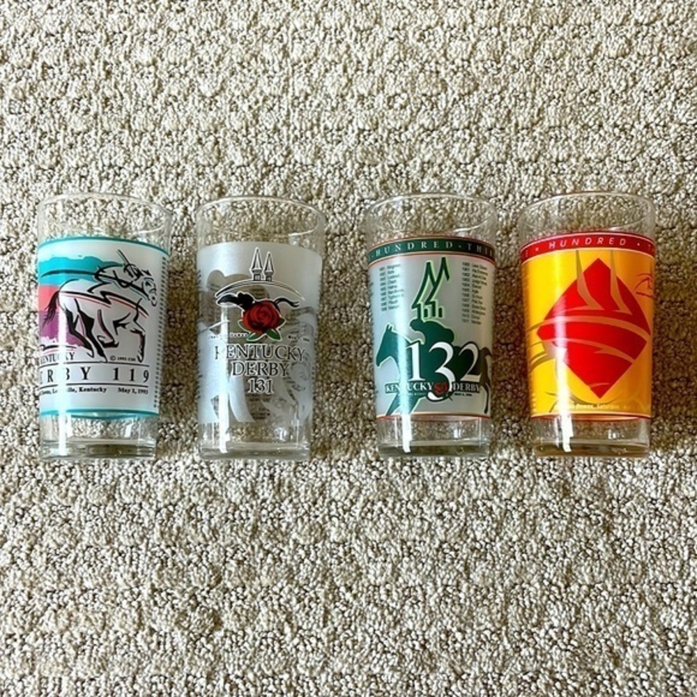 Official Kentucky Derby Mint Julep Glasses - Years 119, 131, 132 & 133